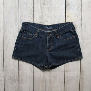 Old Navy Dark Wash Rinse Denim Jean Flirt Shorts 4